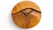 © Seyyar - Natural wooden wall clock with a minimalist design showcasing unique grain patterns and a classic round shape for elegant home decor.