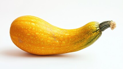 Cochinchin Gourd vibrant yellow isolated on clean white background showcasing its unique shape and texture for culinary or gardening themes