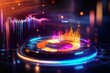 © amrets - Background with lights. Futuristic user interface.