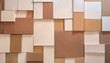 © Reginald - abstract composition of geometric squares in soft neutral tones on wall surface