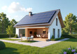 © Galeno - conceptual smart home display features solar panels energy efficiency modern living space reduced carbon