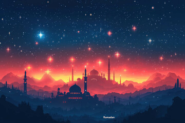 Poster - Ramadan Text Illustration