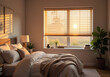 © Galeno - smart blinds open gradually like natural sunrise bedroom