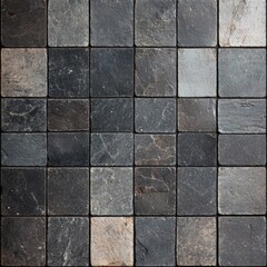 Poster - Dark Stone Tile Texture Background for Stylish Interior Design