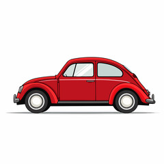 Wall Mural - Modern flat car icon for transportation design, isolated on white background