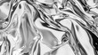 © Yurii Semonov - Stunning 3d render featuring liquid silver background with metallic wavy texture and chrome shine