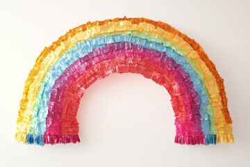Canvas Print - a rainbow made of paper. the colors are red, orange, yellow, green, blue, indigo, and violet