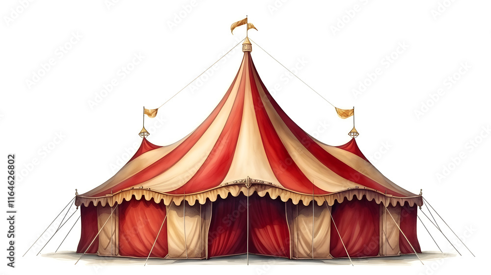 Vintage circus tent illustration isolated on white background Stock ...