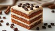 © Fenny - Delicious three-layered spice cake with cream cheese frosting and raisins.
