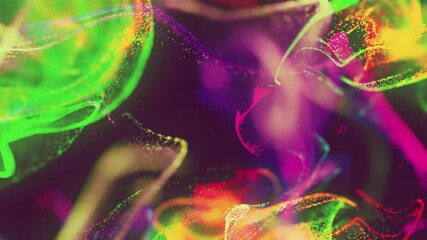Wall Mural - abstract background wave particles glow