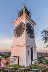 Wall Mural - Clock tower in Petrovaradin Fortress, Novi Sad, Serbia