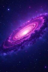 deep purple cosmos with stars and galaxies in a vast black space, celestial, space