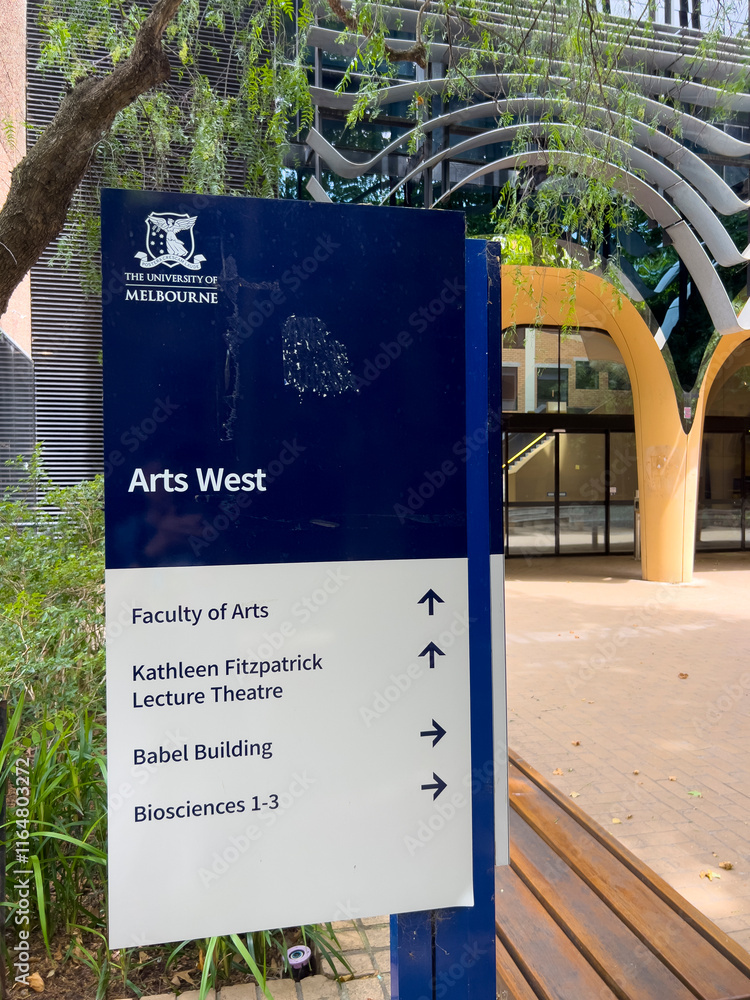 Exploring The Timeless Architecture Of Melbourne University Stock Photo