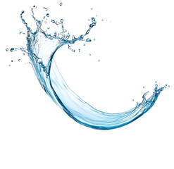 Aufkleber - High-Quality PNG water splash curve on white background