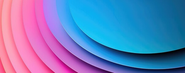 Wall Mural - Circles abstract background idea. Vibrant layered circles in blue and pink create a visually striking abstract design.