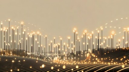 Wall Mural - abstract light patterns and glowing designs create mesmerizing landscape of vibrant visuals.