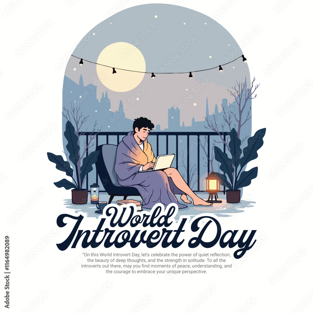 World Introvert Day on January 2nd social media post banner template ...