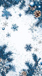 © Zareen - Festive Winter Wonderland Blue Christmas Border Design