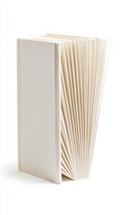 Wall Mural - A Pristine Cream-Colored Book, Exquisitely Crafted with Folds, Showcasing the Art of Bookbinding and Design