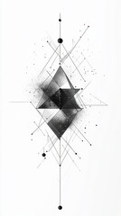 Wall Mural - Intricate Geometric Design: A Striking Abstract Composition