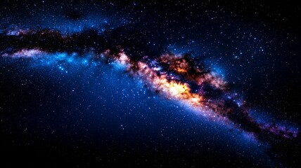 Majestic Milky Way Galaxy  Night Sky  Stars  Space Background