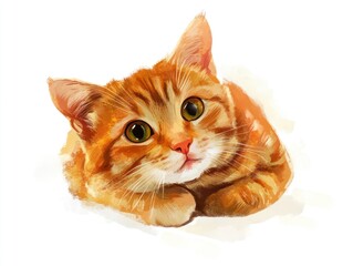 Wall Mural - cute kitten isolated on white background. 