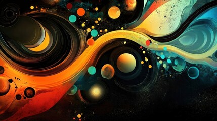 Wall Mural - Dark Abstract Vector Background 