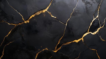 Canvas Print - A textured black drop background with visible grain and soft golden accents for a luxurious design.