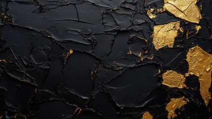 Canvas Print - A textured black drop background with visible grain and soft golden accents for a luxurious design.