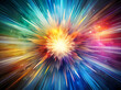 © DesignBy - A colorful burst of light radiates outward from a central point.