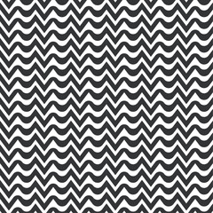 Aufkleber - Black and white effect wavy pattern. Vertical lines, curved alternating.