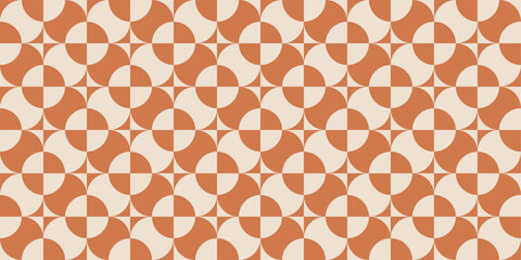 Poster - Seamless pattern of tiles, chess background. Checkered tiles, beige colors.