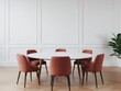 © oksa_studio - Elegant round table with orange chairs in a modern office meeting room