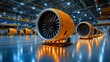 © Ronnakrit - Industrial Turbine Engines in Modern Aviation Manufacturing Facility