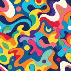 Wall Mural - Abstract colorful seamless pattern background vector