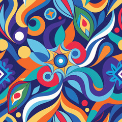 Wall Mural - Abstract colorful seamless pattern background vector