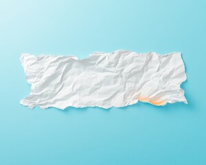 Aufkleber - Torn White Paper on Blue Background Minimalist Abstract Concept