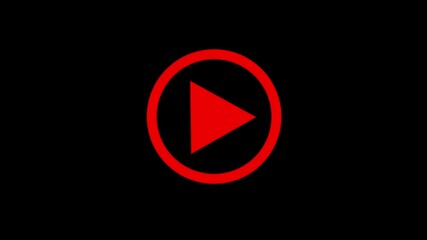 Media Player Button Icon Animation – Engaging and Modern Design Featuring Play, Pause, and Stop Controls Clicking play and stop button on computer screen animation.