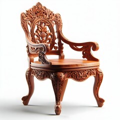 wood Chair isolated illustration (1)_Nero AI_Photo