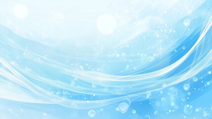 Fototapete - Light blue background with clear air bubbles floating, emphasizing hygiene, cleanliness, and freshness, with a smooth and calming aesthetic.