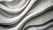 © Miss - 3d flowing white wavey background ,sleek flowing wooden background in a cool, ash gray. Smooth, undulating lines create a modern and sophisticated look
