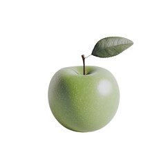 Wall Mural - a green apple with a leaf on top of it