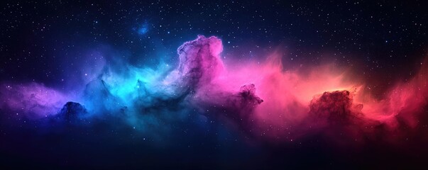 Wall Mural - cosmic abstract background idea. a vibrant nebula showcasing colorful gases in a starry cosmic lands