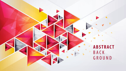 Wall Mural - modern red geometric triangle background. abstract polygon triangles background, 3d triangle shapes 