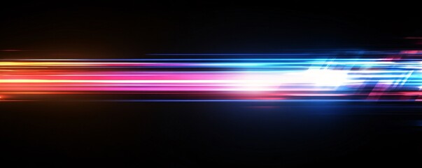 Wall Mural - abstract speed motion light effect on black background