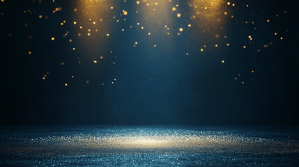Wall Mural - Golden Spotlight on Dark Stage 