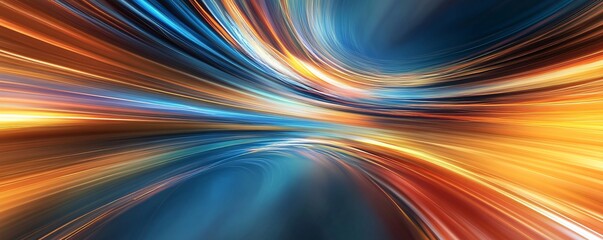 Wall Mural - abstract speed and motion background with light trails creating dynamic energy effect
