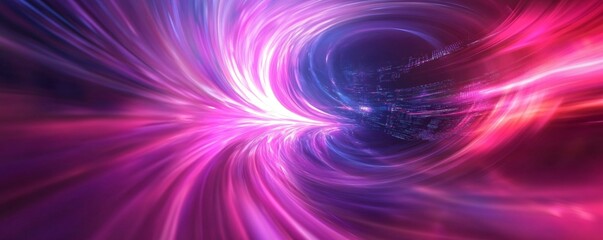 Wall Mural - wormhole effect creating a colorful tunnel to another dimension