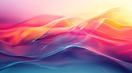 Aufkleber - Colorful abstract waves flowing seamlessly in motion