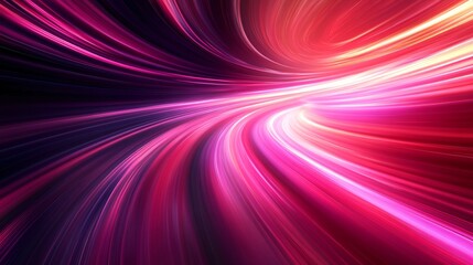 Wall Mural - abstract speed motion swirling in a tunnel of pink and purple lights